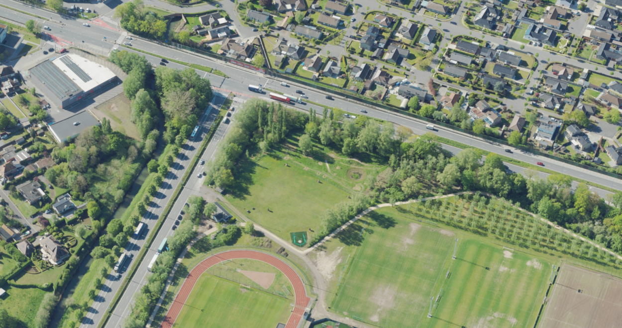 Locatie nieuwe sporthal op hoek Expresweg-Verbindingsweg